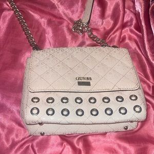 Light pink guess bag, lightly used some discoloration